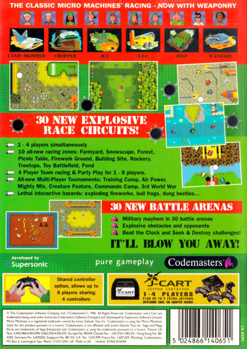 Micro Machines : Military — Box back
