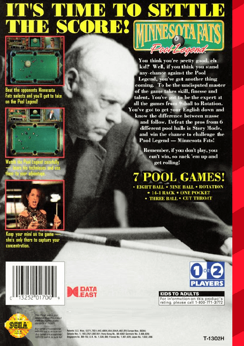 Minnesota Fats : Pool Legend — Box back