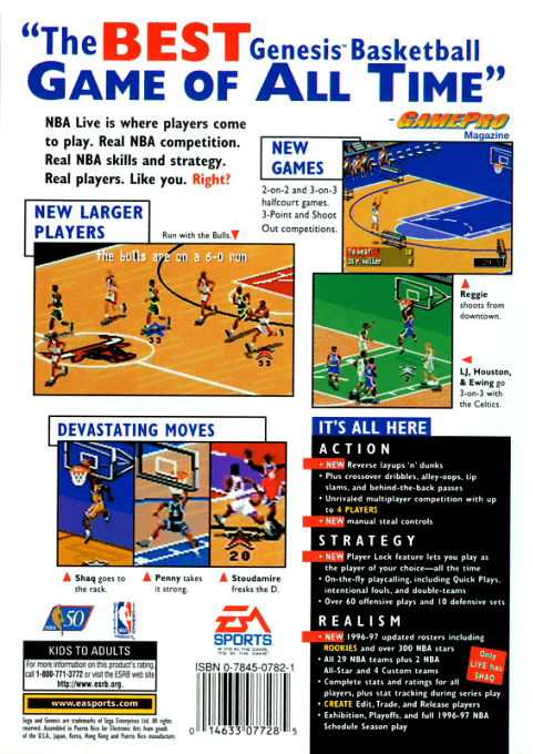 NBA Live 97 — Box back