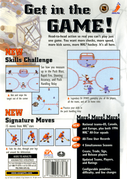 NHL 97 — Box back