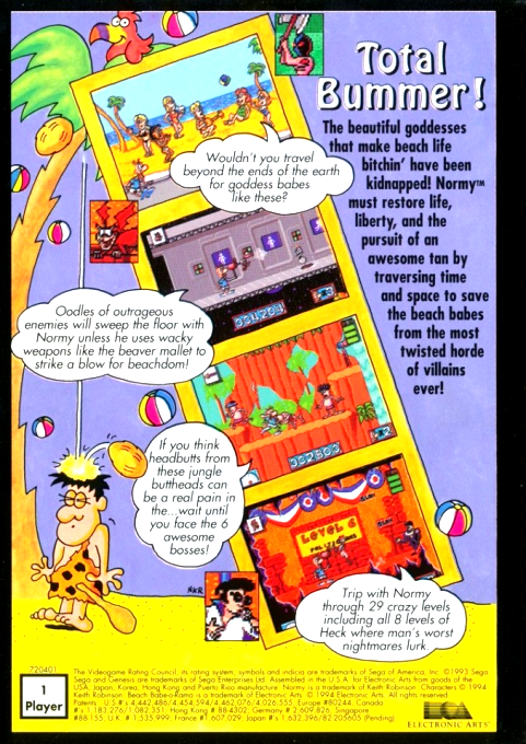 Normy's Beach Babe-O-Rama — Box back