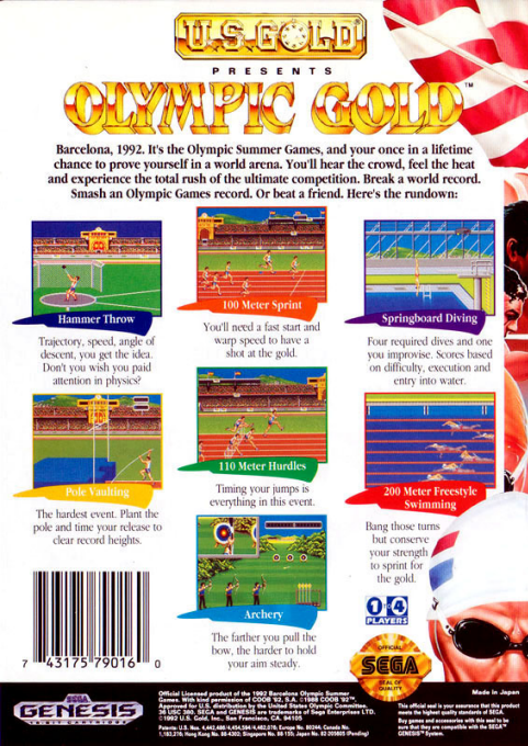 Olympic Gold — Box back