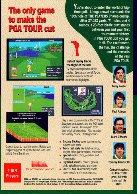 PGA Tour Golf — Box back