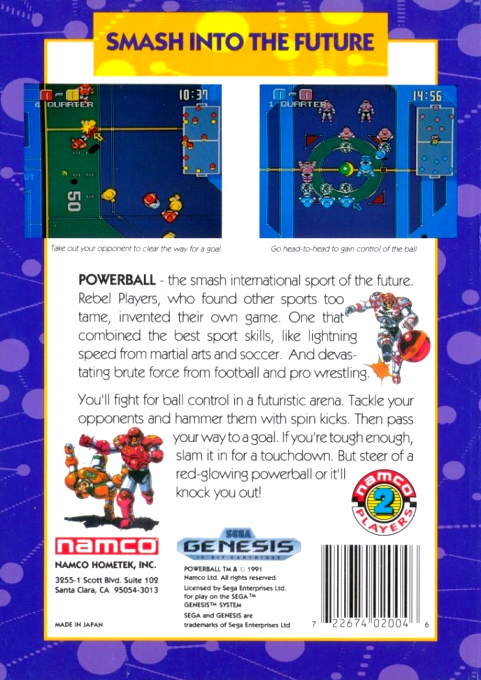 Powerball — Box back