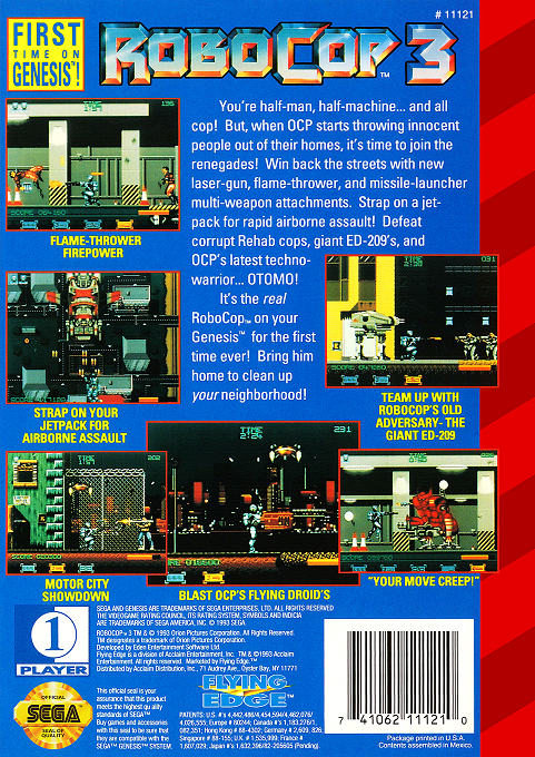 RoboCop 3 — Box back