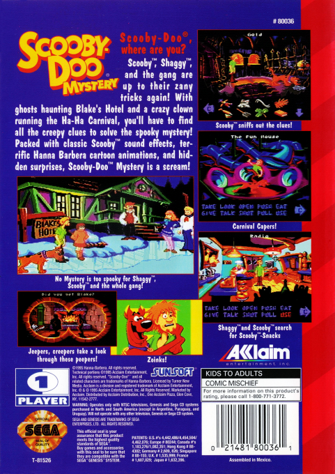 Scooby-Doo Mystery — Box back