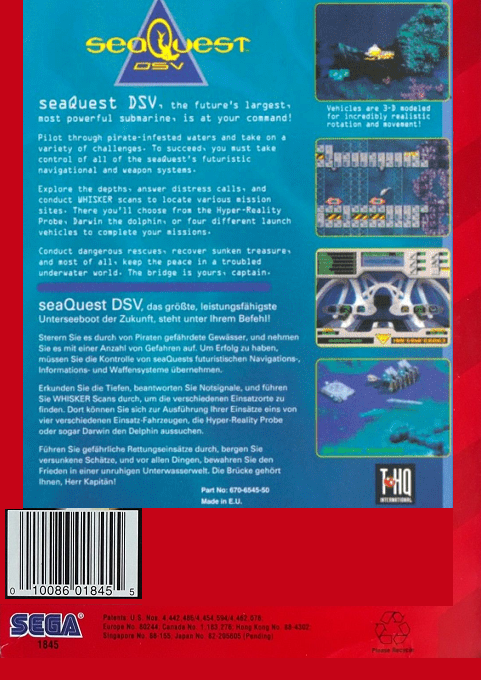 SeaQuest DSV — Box back