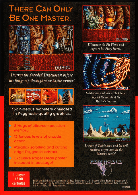 Shadow of the Beast — Box back
