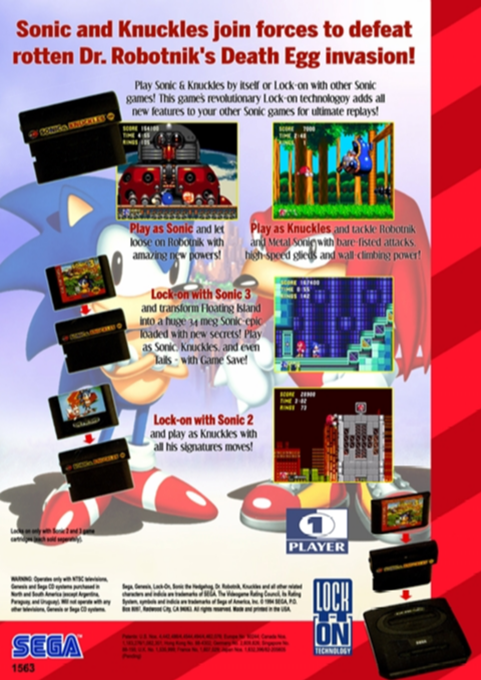 Sonic & Knuckles + Sonic the Hedgehog : Blue Sphere — Box back