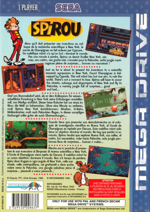 Spirou — Box back