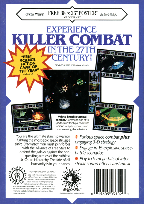 Star Control — Box back
