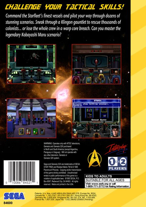 Star Trek, Starfleet Academy : Starship Bridge Simulator — Box back