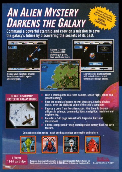 Starflight — Box back