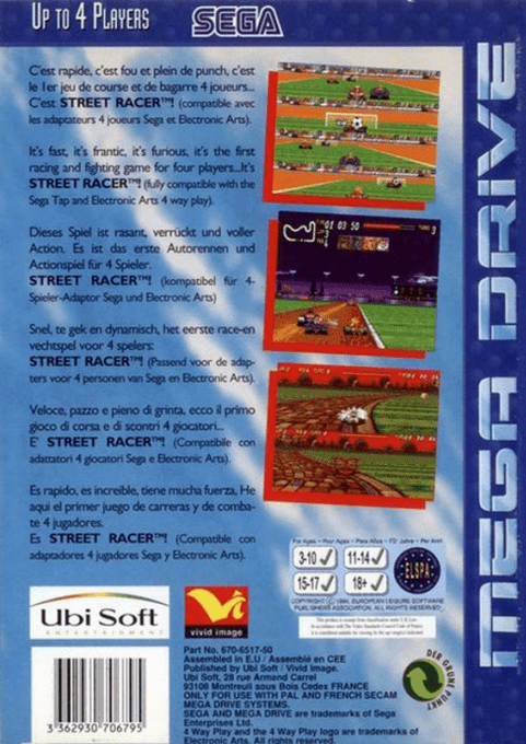 Street Racer — Box back