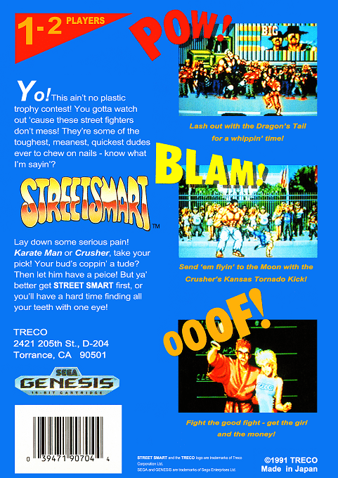 Street Smart — Box back
