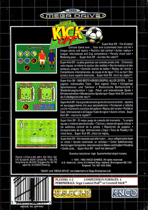 Super Kick Off — Box back