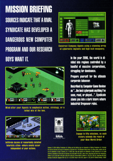 Syndicate — Box back