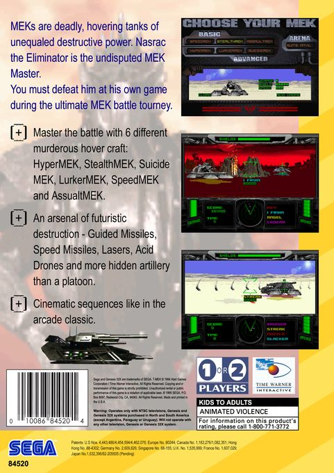 T-Mek — Box back