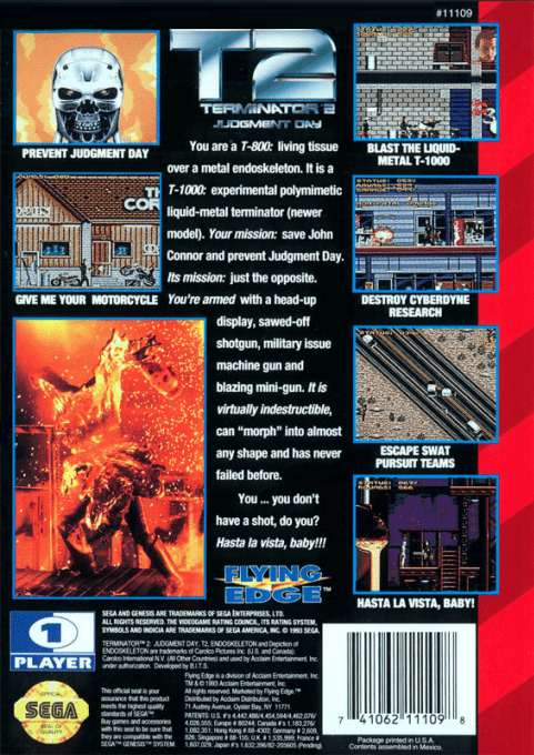Terminator 2 : Judgment Day — Box back