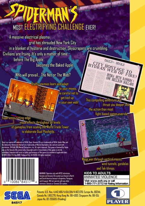 The Amazing Spider-Man : Web of Fire — Box back