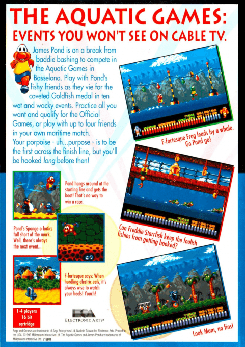 The Aquatic Games Starring James Pond and the Aquabats — Box back