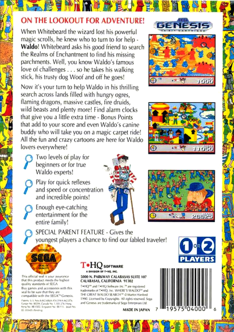 The Great Waldo Search — Box back