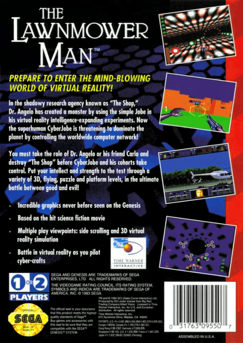 The Lawnmower Man — Box back