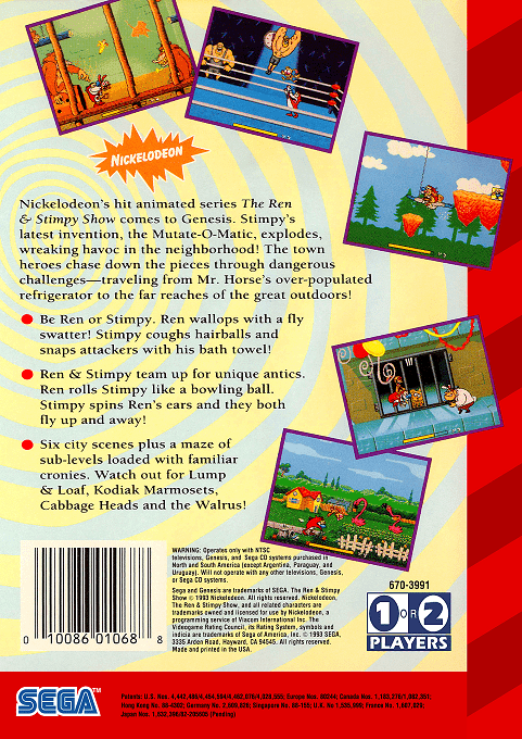 The Ren & Stimpy Show Presents : Stimpy's Invention — Box back