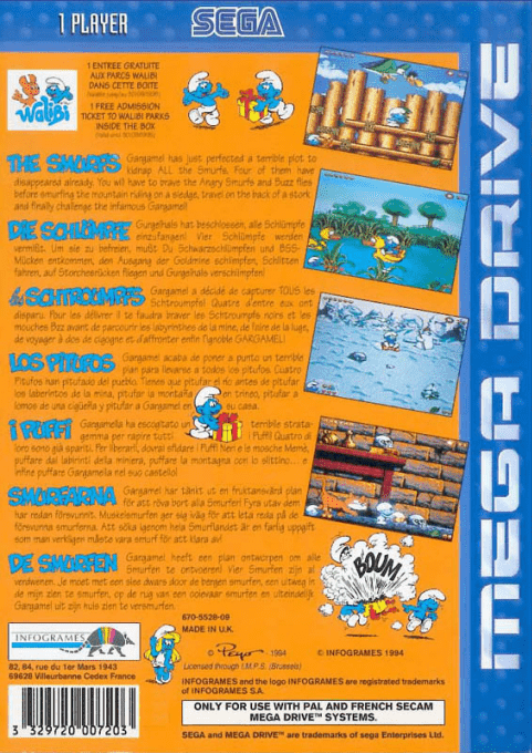 The Smurfs — Box back
