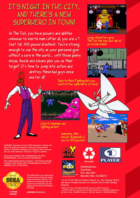 The Tick — Box back