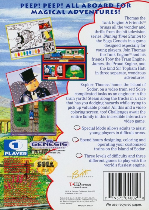 Thomas the Tank Engine & Friends — Box back