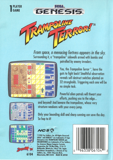 Trampoline Terror! — Box back