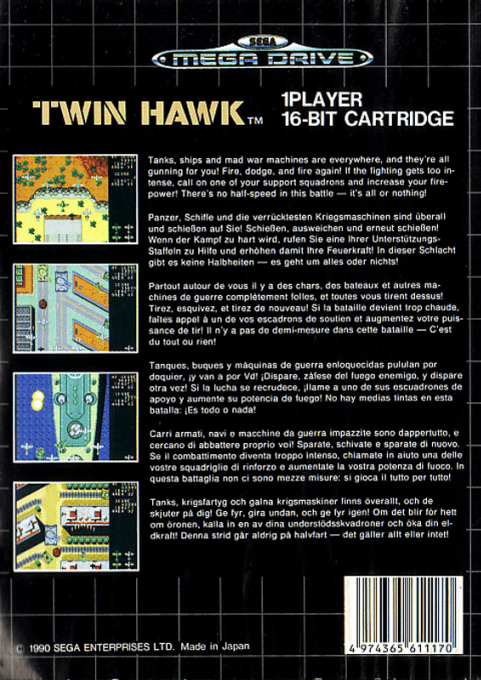 Twin Hawk — Box back
