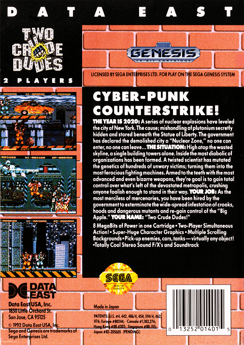 Two Crude Dudes — Box back