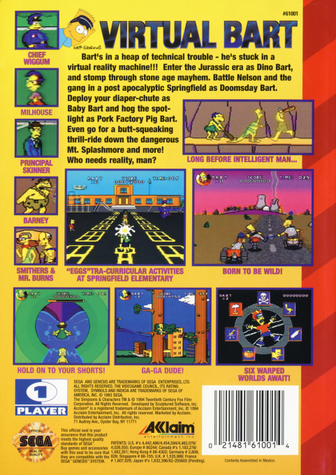 Virtual Bart — Box back