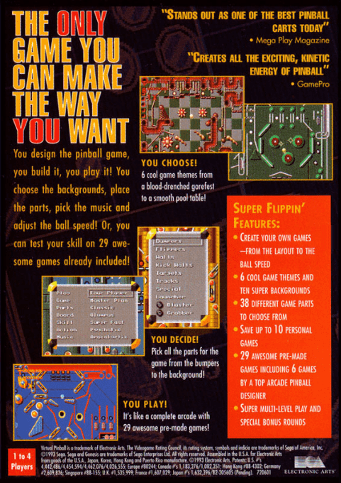 Virtual Pinball — Box back