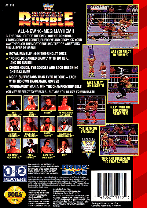 WWF Royal Rumble — Box back