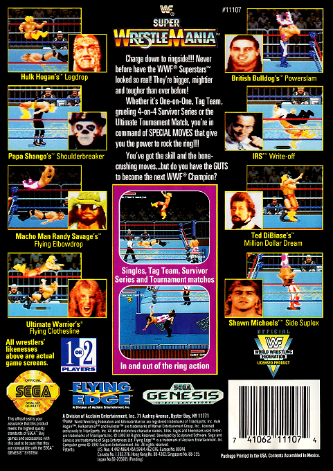WWF Super WrestleMania — Box back