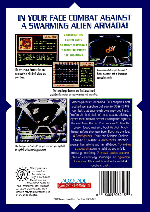 WarpSpeed — Box back