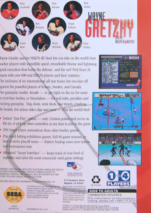 Wayne Gretzky and the NHLPA All-Stars — Box back