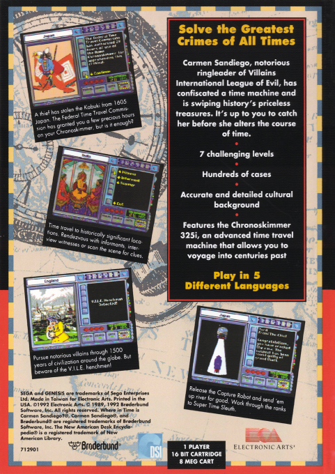 Where in Time is Carmen Sandiego? — Box back