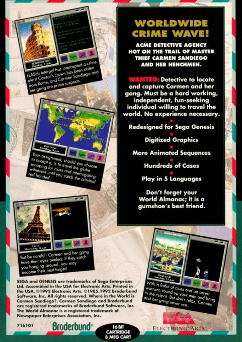 Where in the World is Carmen Sandiego? — Box back