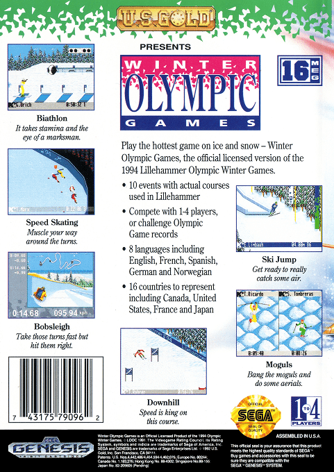 Winter Olympic Games : Lillehammer '94 — Box back