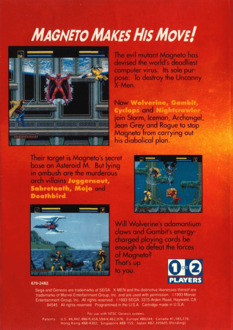 X-Men — Box back