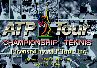 ATP Tour Championship Tennis — Title screen