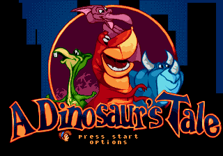 A Dinosaur's Tale — Title screen