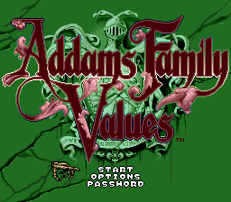 Addams Family Values — Title screen