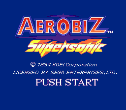 Aerobiz Supersonic — Title screen
