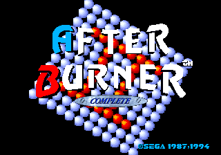 After Burner — Title screen