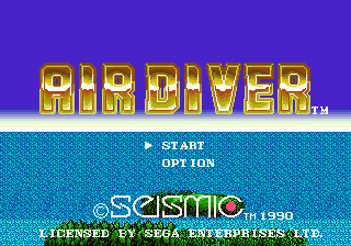 Air Diver — Title screen